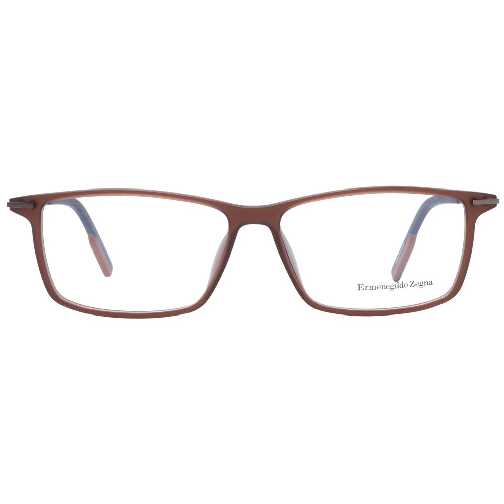 Ermenegildo Zegna Brown Men Glasses Frame - The Gentlemen's Vault
