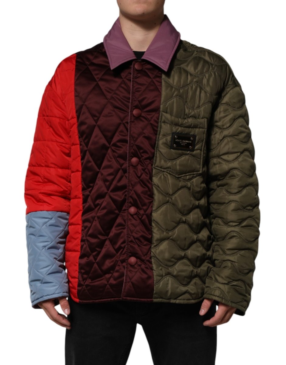 Dolce & Gabbana Multicolor Patchwork PolyesterQuilted Jacket - The Gentlemen's Vault