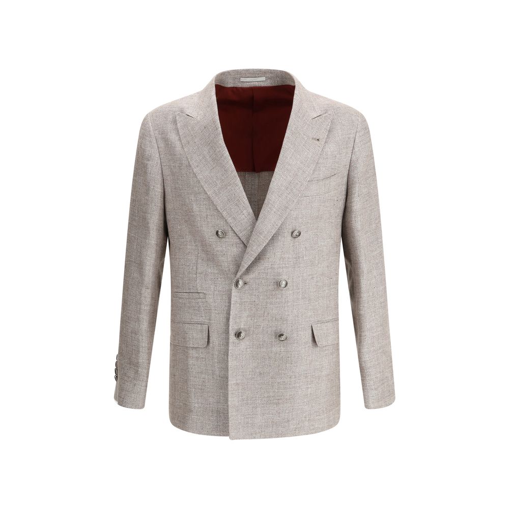 Brunello Cucinelli Light Brown Linen Blazer - The Gentlemen's Vault
