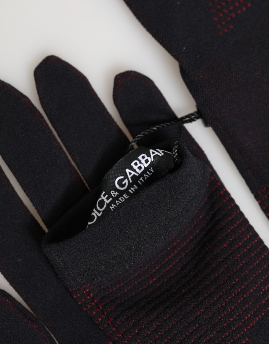 Dolce & Gabbana Black DG Logo Cotton Hands Mitten Men Gloves - The Gentlemen's Vault