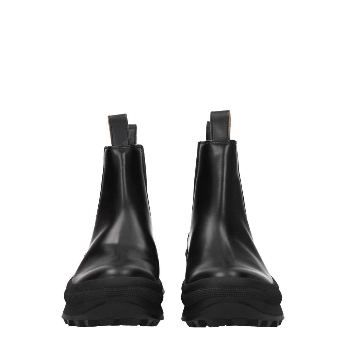 Jil Sander Black Leather Ankle Boots - The Gentlemen's Vault