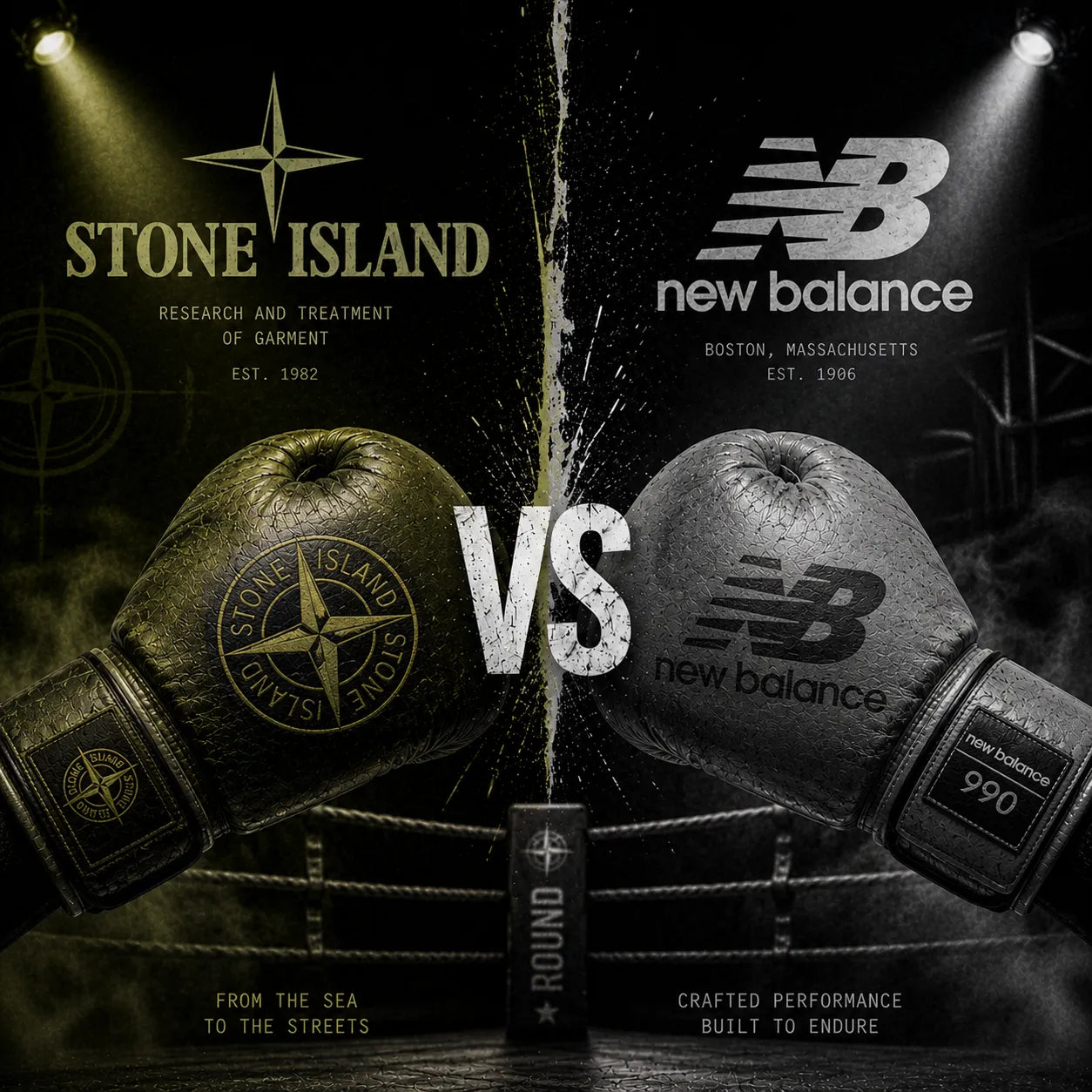 Stone Island x New Balance Summer 2026 capsule — ABZORB 1890 sneaker en Nylon Prismatico-TC jacket