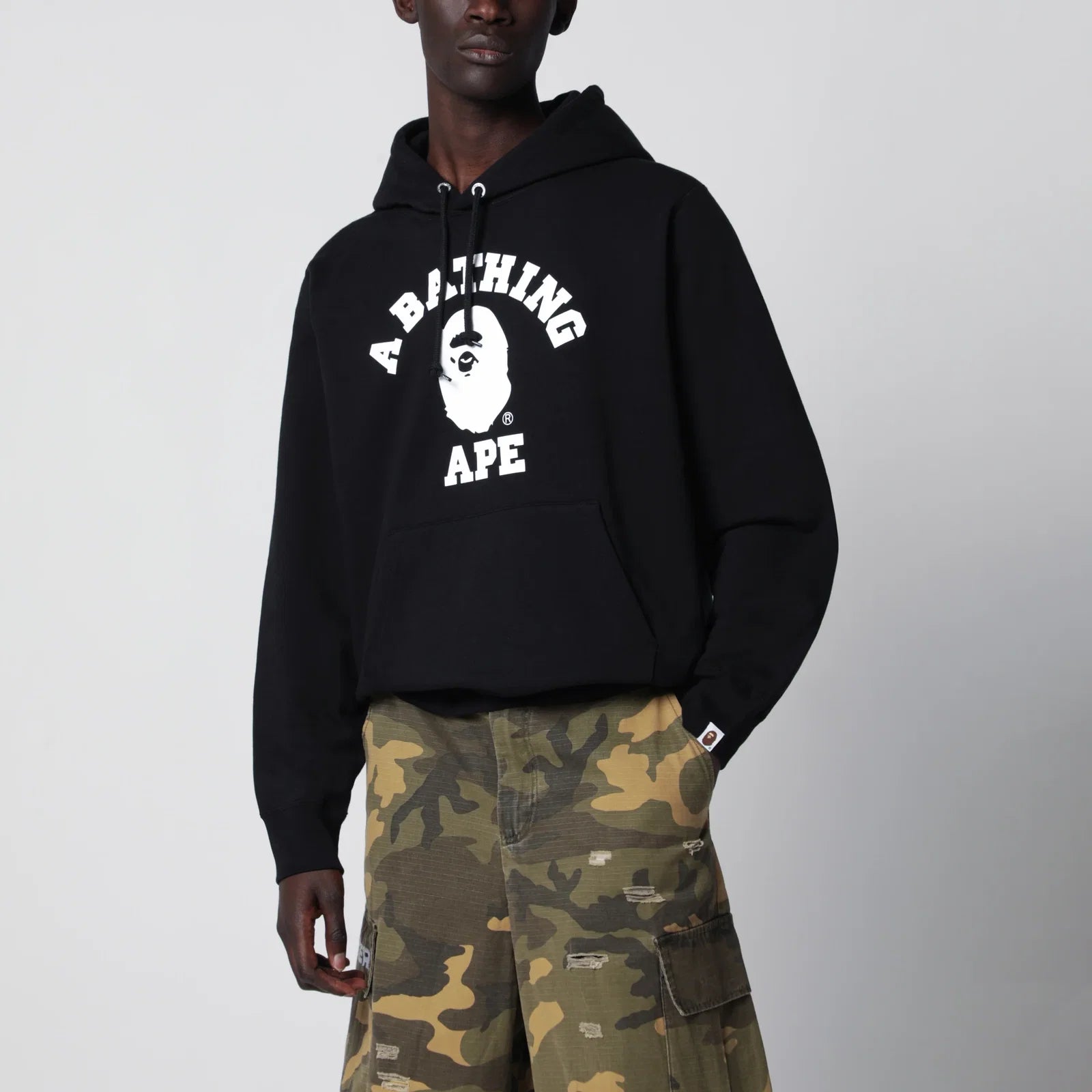 BAPE College Pullover Hoodie Zwart
