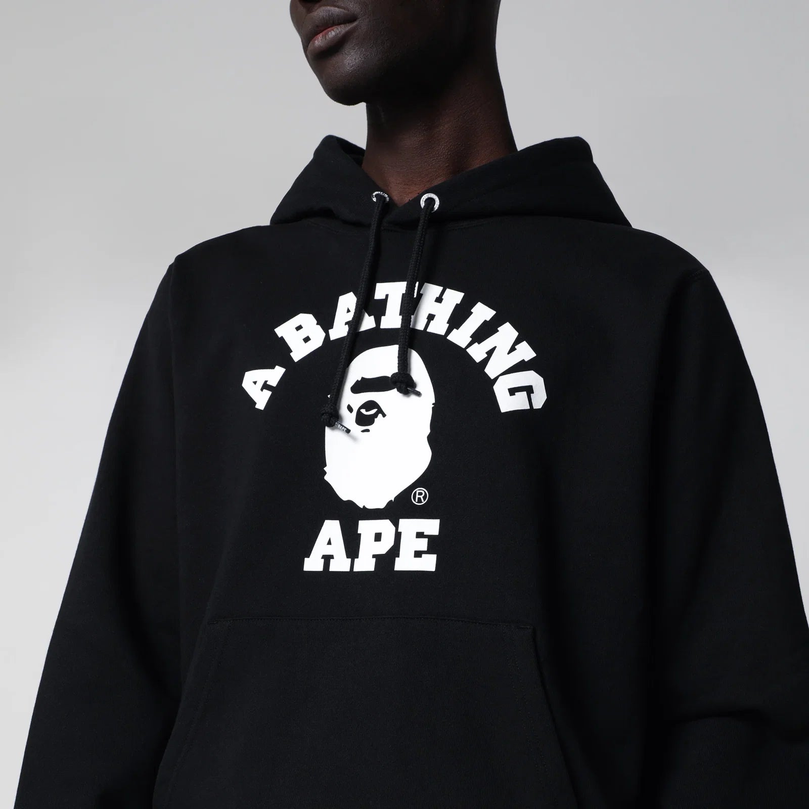 BAPE College Pullover Hoodie Zwart-thumbmail-2