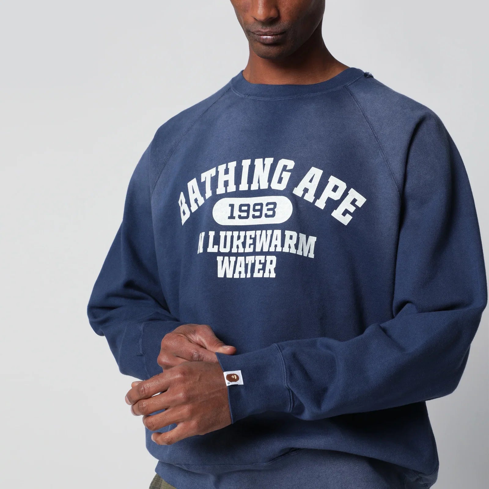 BAPE 1993 In Lukewarm Water Sweatshirt Navy-thumbmail-2