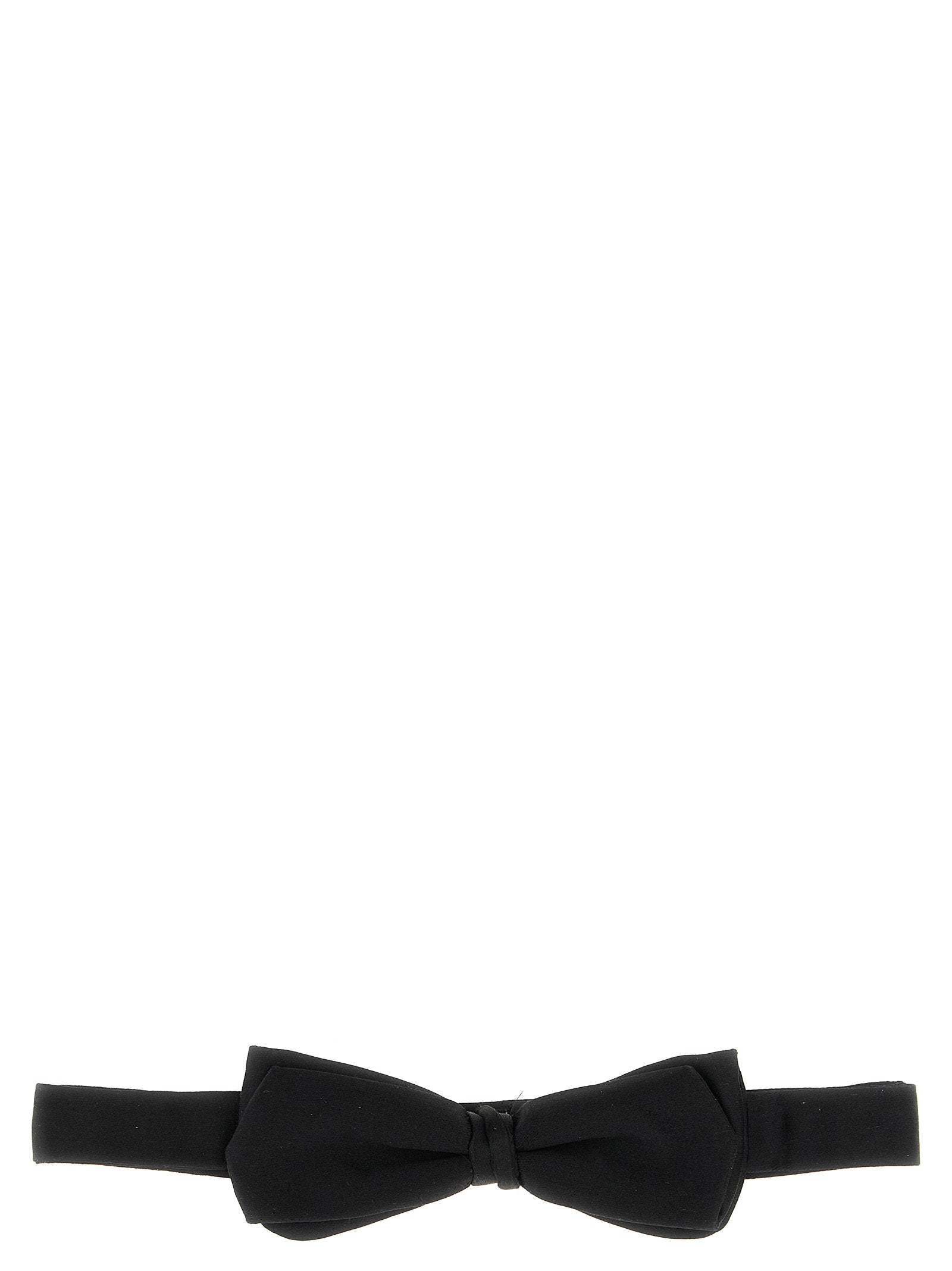 Pal Zileri Bow Tie in Silk Satin with Adjustable Closure Black