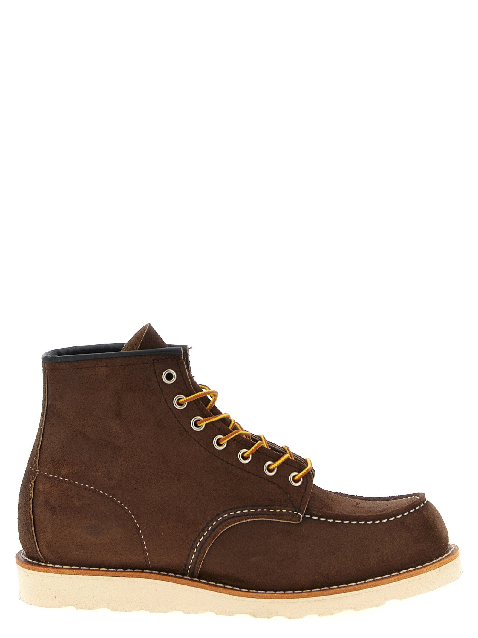 Red Wing Classic Moc 8883 veterboots donkerbruin in zijaanzicht