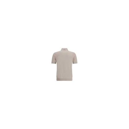 Brunello Cucinelli Beige Cotton Polo Shirt