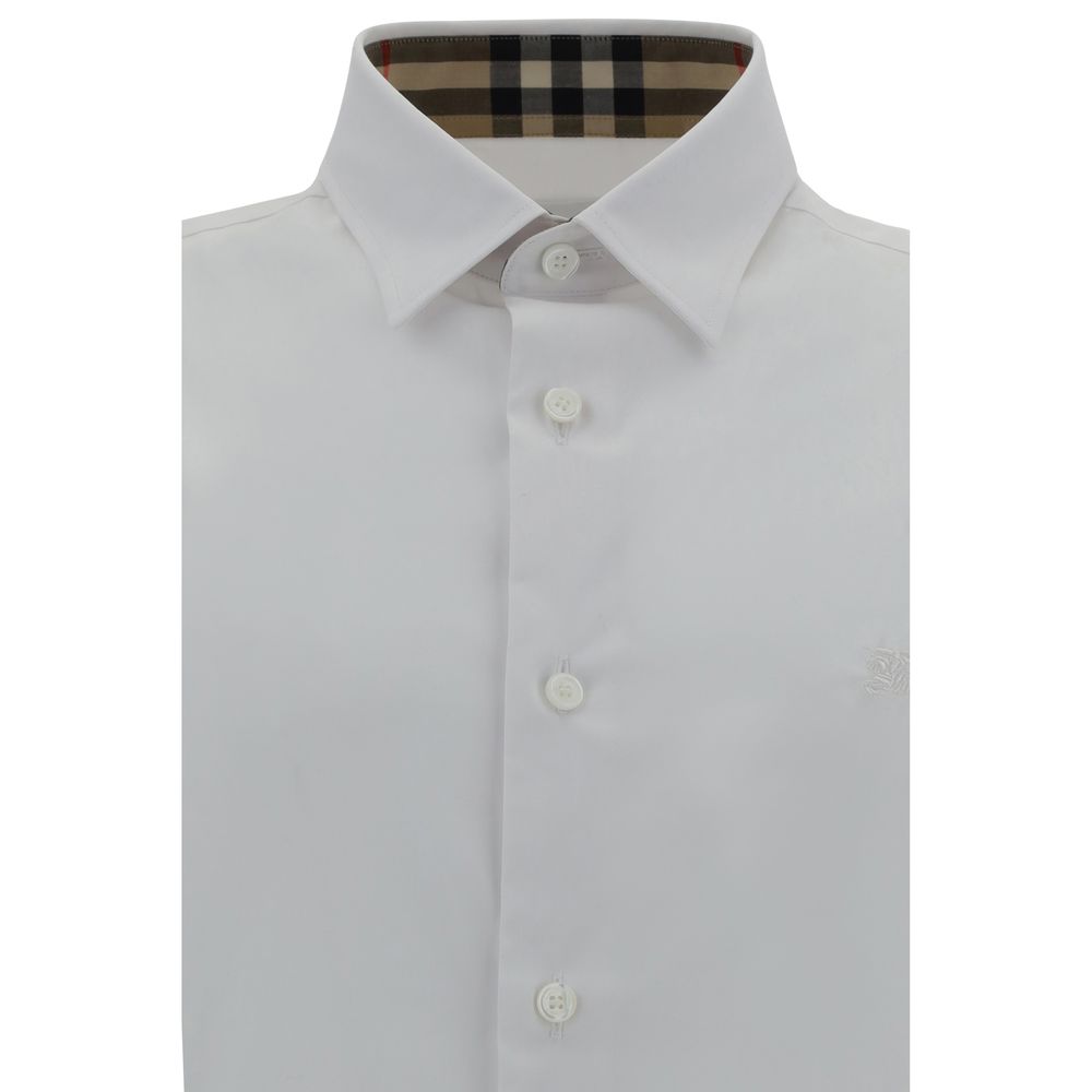 Burberry White Cotton Dress Shirt