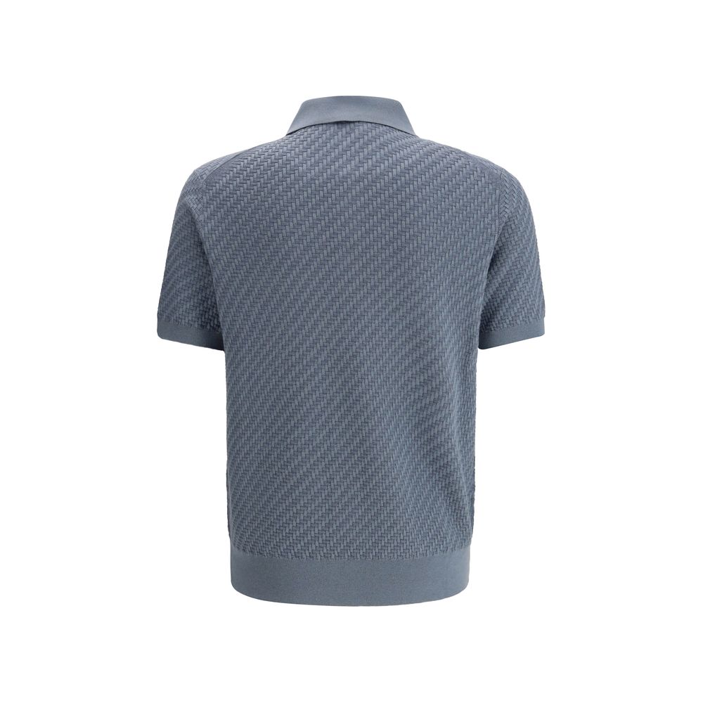 Brioni Light Blue Cotton Polo Shirt