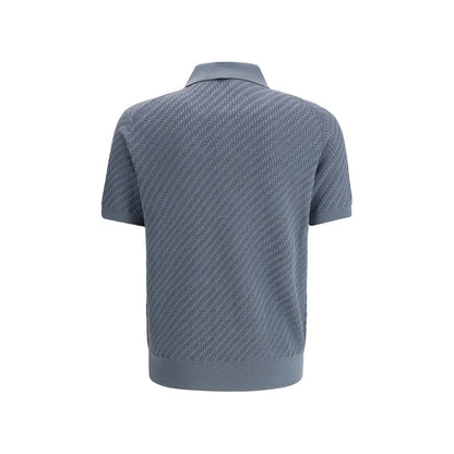 Brioni Light Blue Cotton Polo Shirt