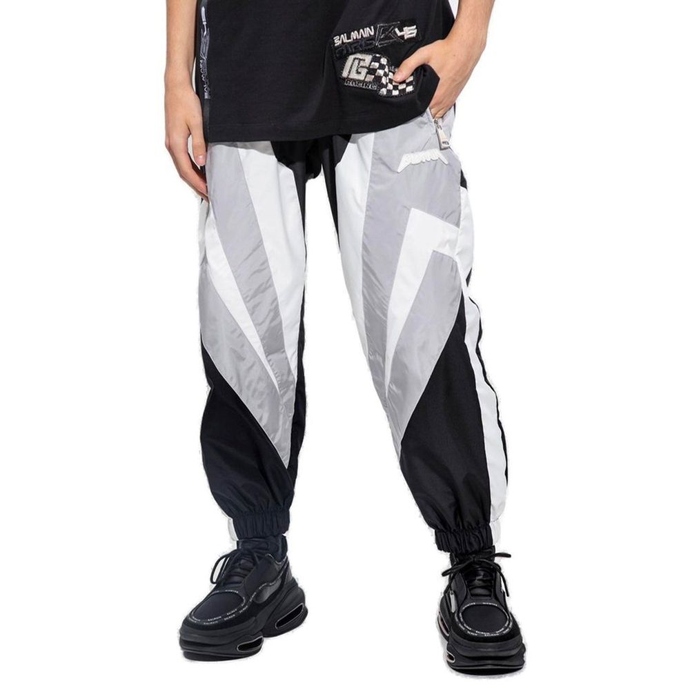 Balmain Black Polyester Athletic Pants