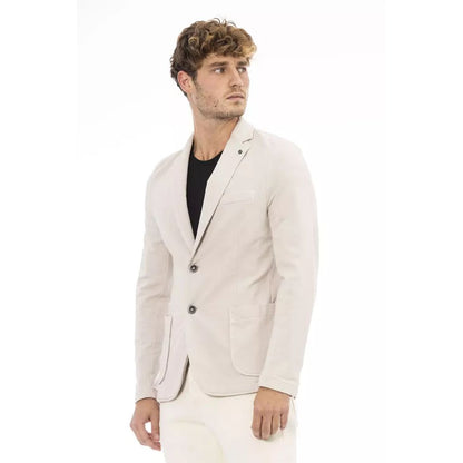 Distretto12 Beige Cotton Blazer