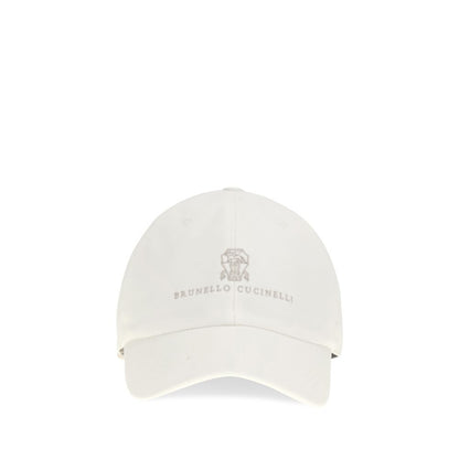 Brunello Cucinelli White Cotton Cap (Baseball Hat)