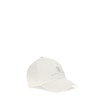 Brunello Cucinelli White Cotton Cap (Baseball Hat)