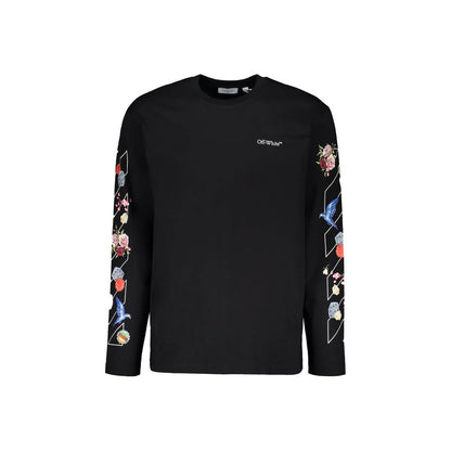 Off-White Black Cotton Long Sleeve T-Shirt