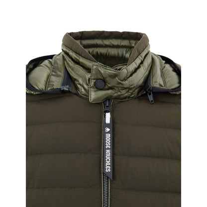 Moose Knuckles Green Nylon Coat