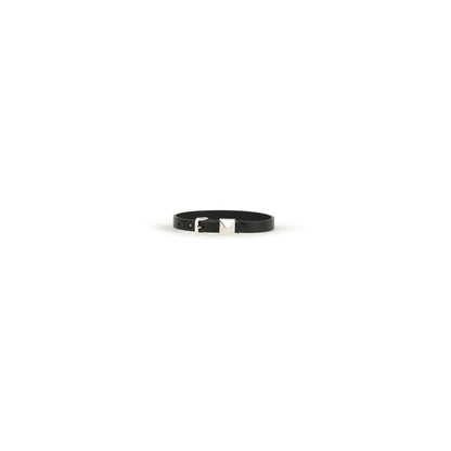 Valentino Garavani Black Calf Leather Bos Taurus Bracelet