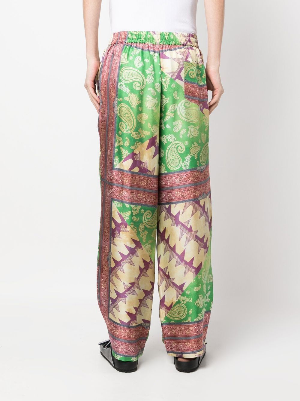 Aries Paisley Print Silk Trousers Multicolour Trousers Aries