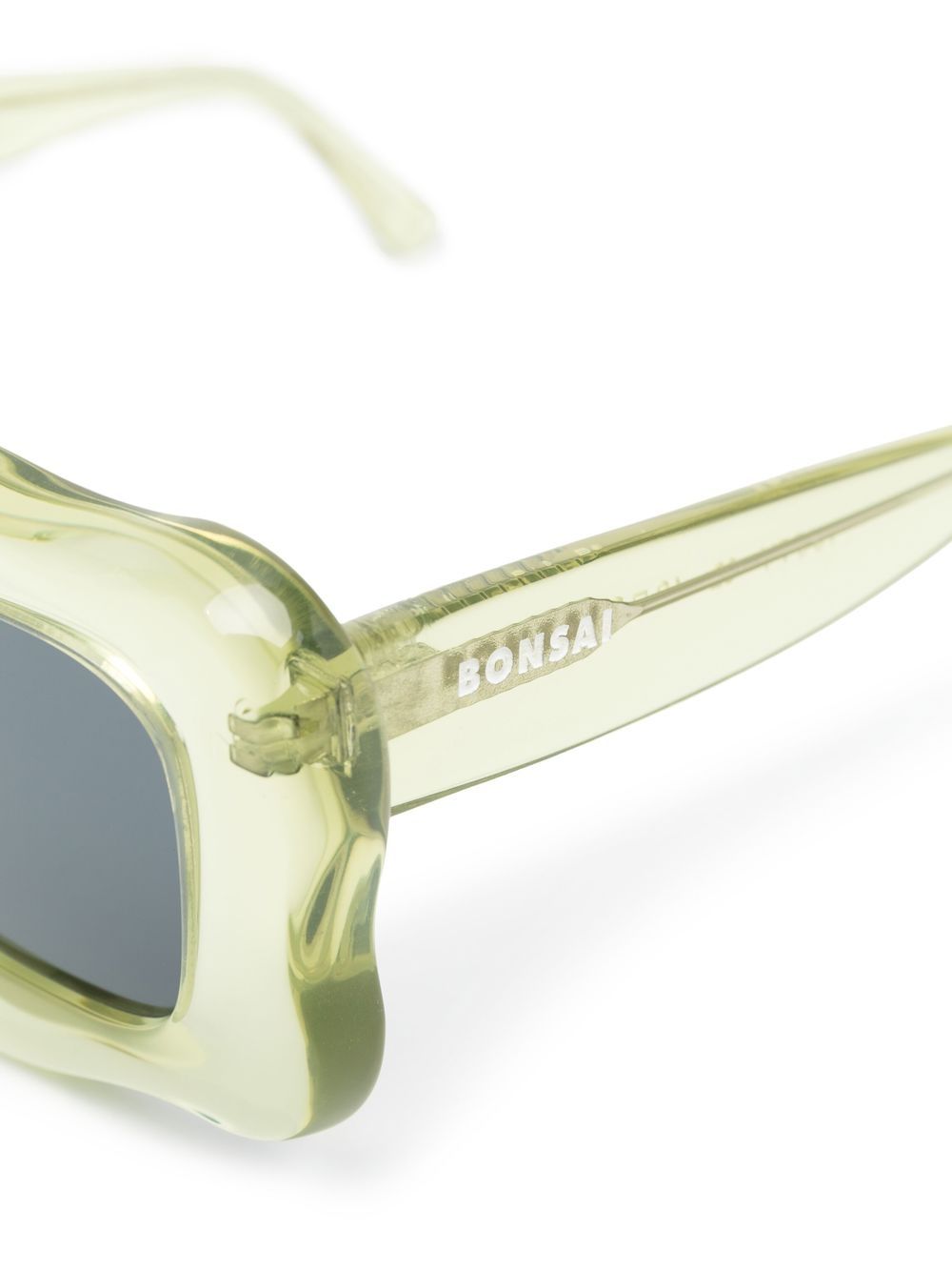 Bonsai Oversized Curved Frame Acetaat Zonnebril Green Tea Sunglasses Bonsai
