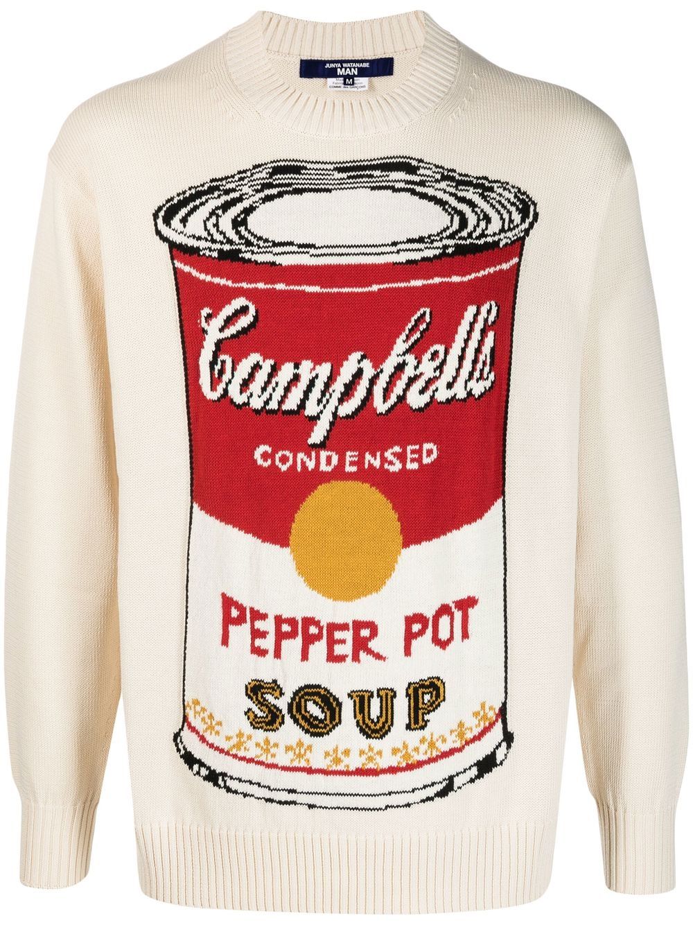 Junya Watanabe MAN X Andy Warhol Soup Trui Wit Topwear Junya Watanabe