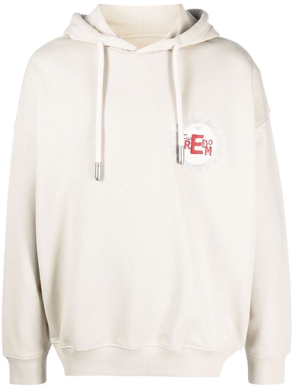Emporio Armani French Terry Oversized Hoodie Lichtbeige Topwear Emporio Armani
