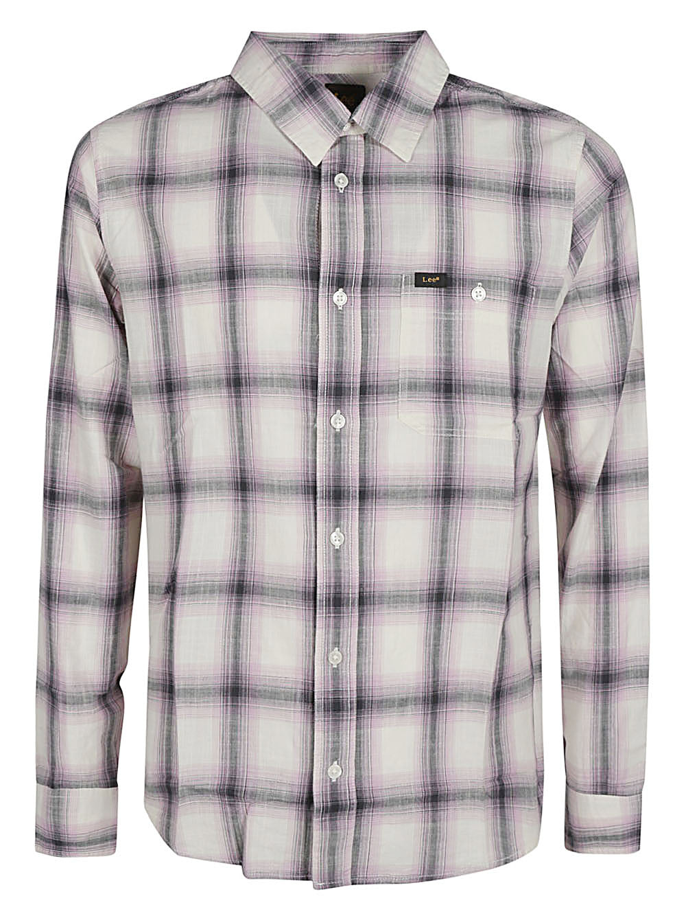 Lee Regular Leesure Geruit Katoenen Overhemd Gebroken Wit Shirts Lee