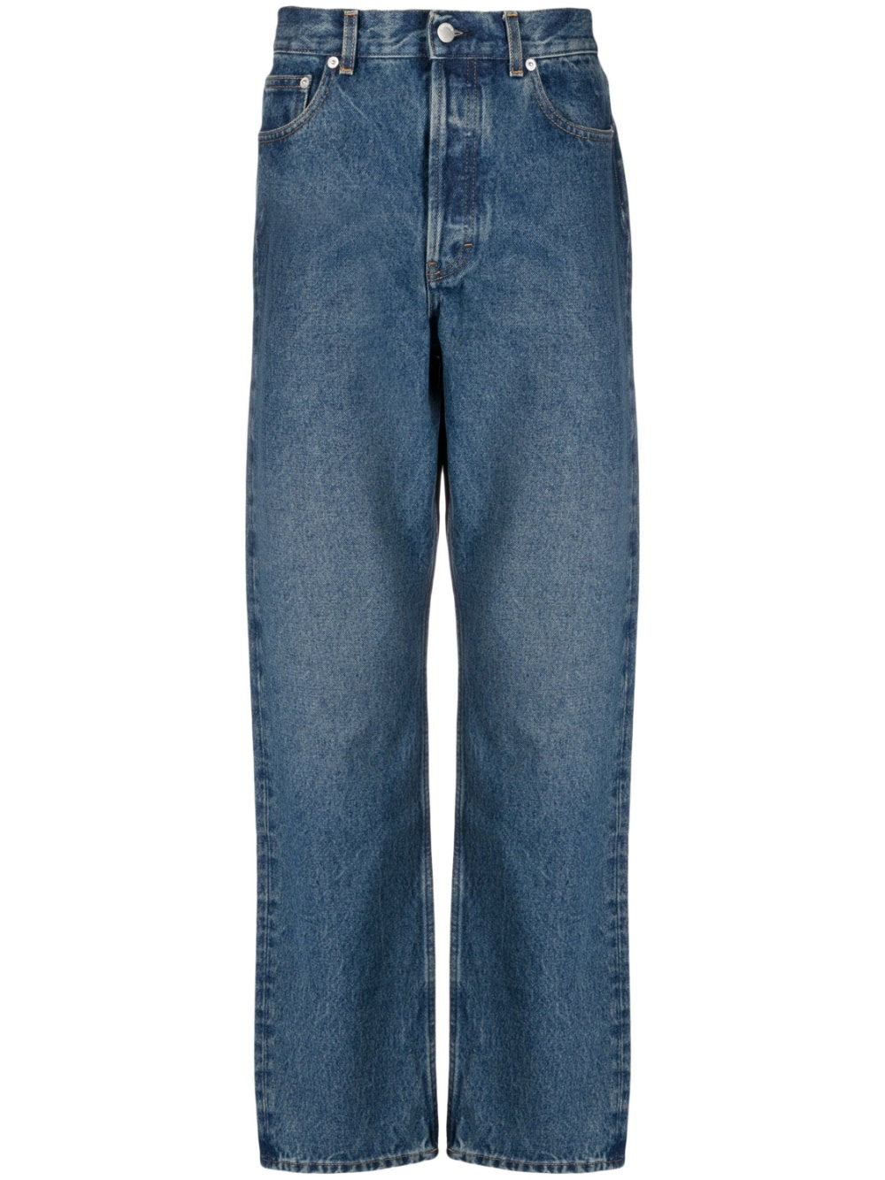 AMBUSH High-Waist Wide-Leg Katoenen Jeans Helder Blauw Jeans Ambush