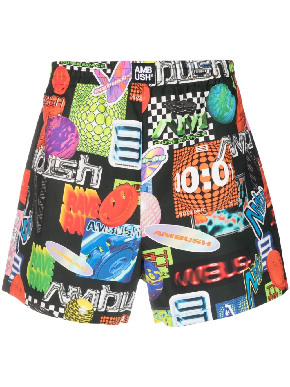 Ambush All-Over Logo Print Elastische Short Meerkleurig Short trousers Ambush