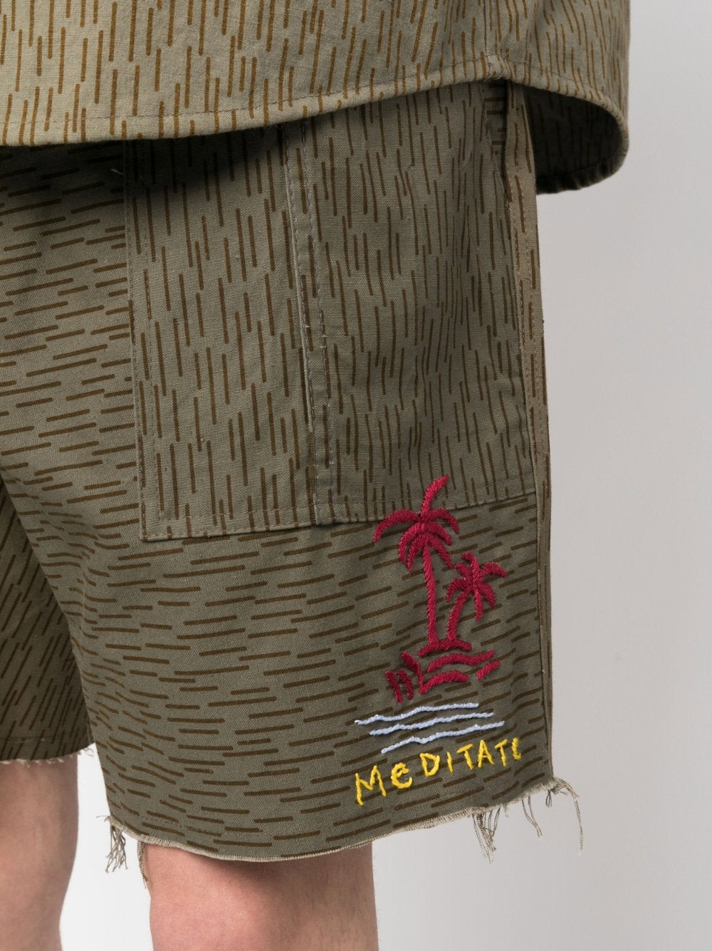 President's Multi-Way Streep Short Bruin met Logo Short trousers President's