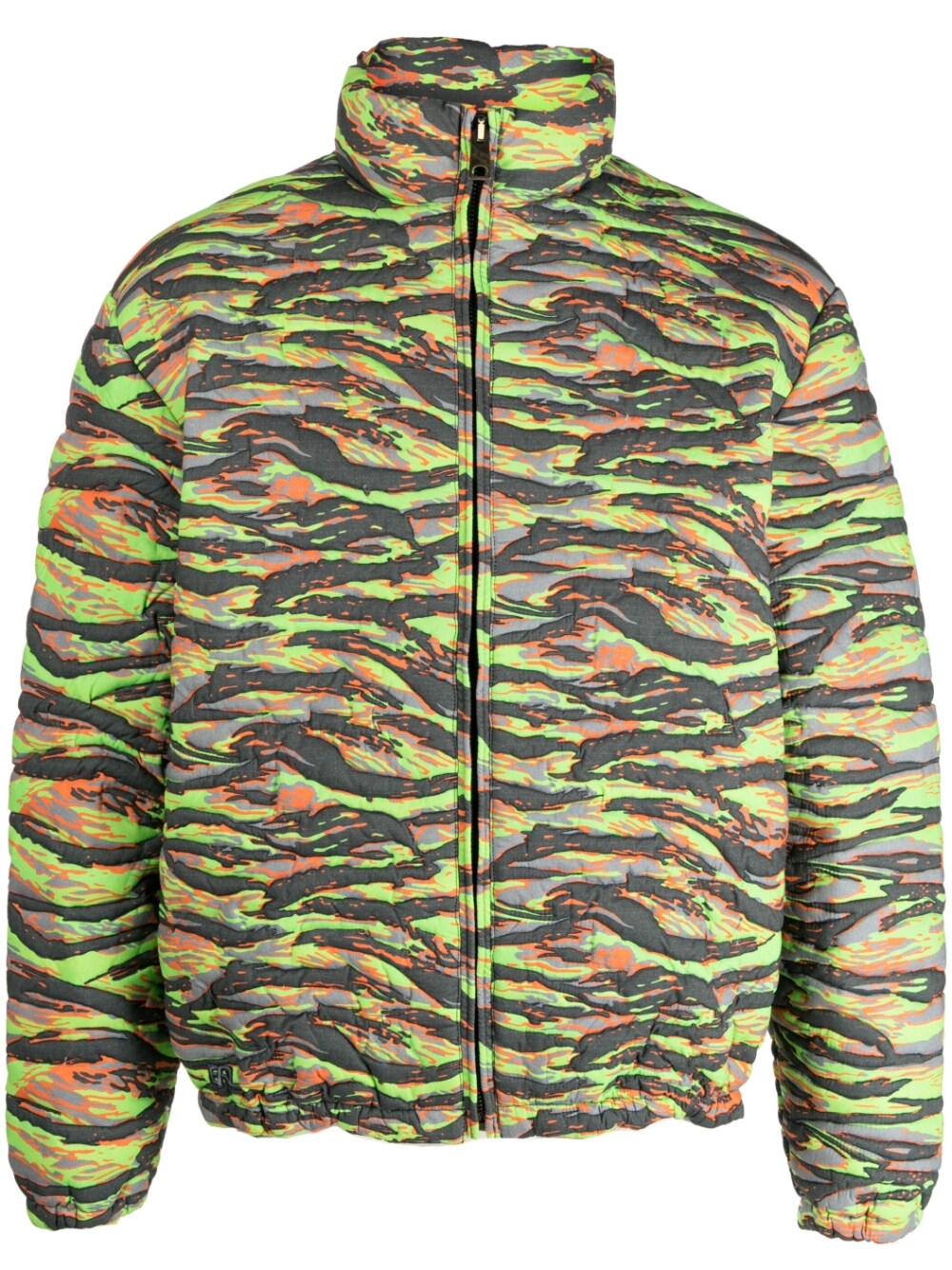ERL Camouflage Jacquard Gewatteerde Jas Groen Jackets Erl