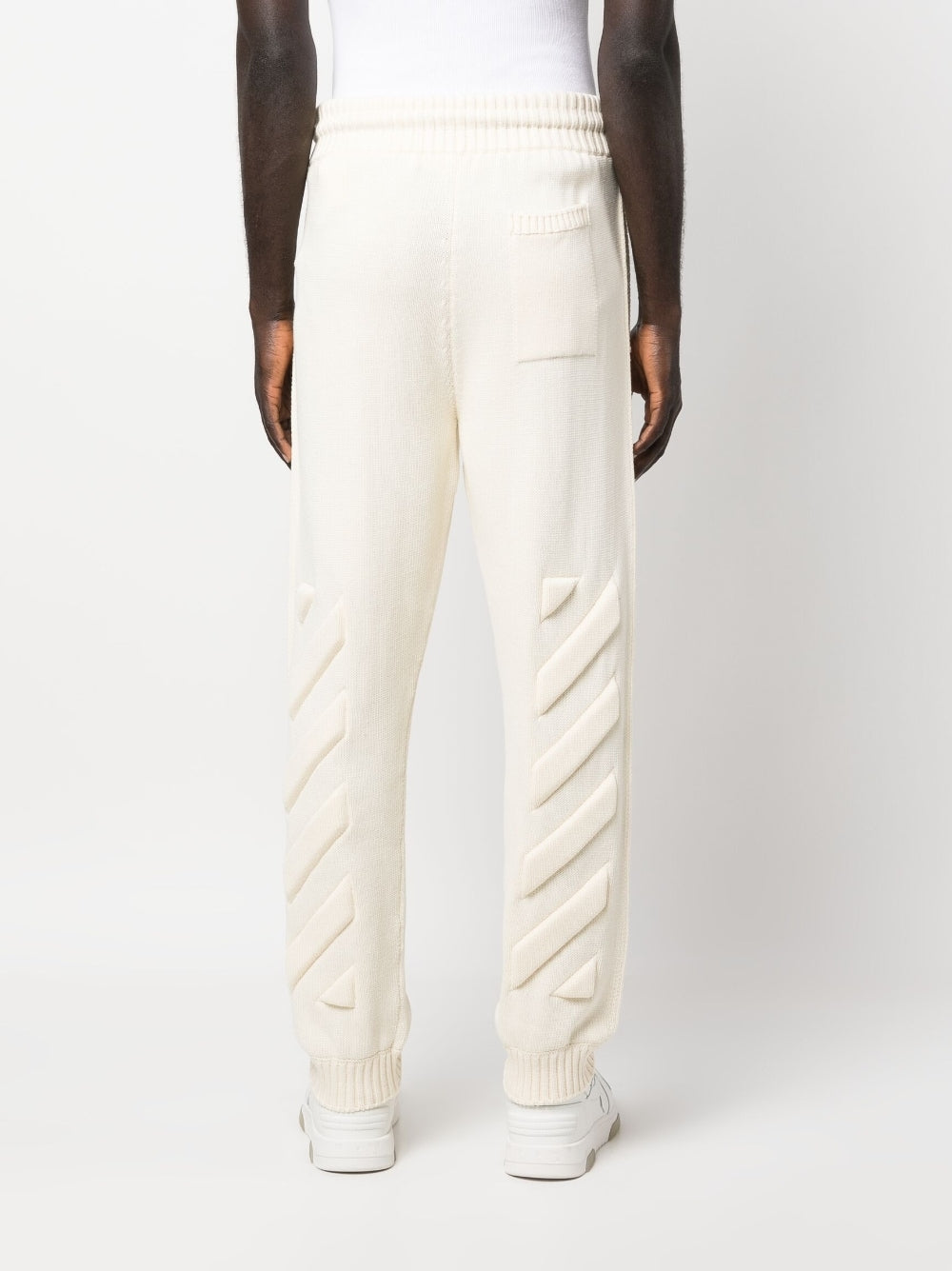Off White Diag-stripe knitted track pants-6