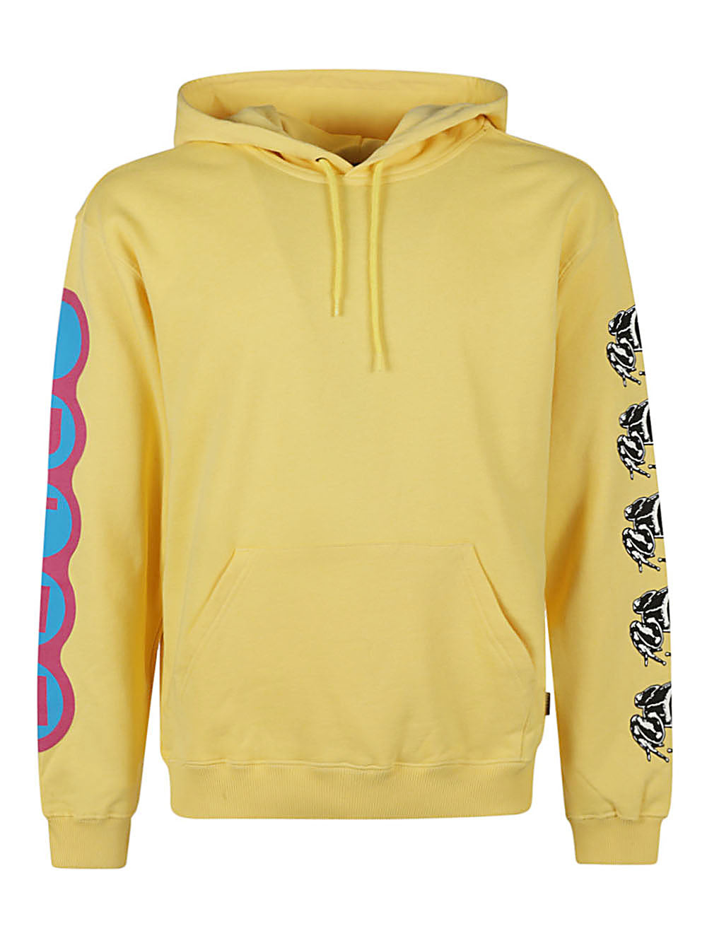 Iuter Spine Skulls Lightweight Katoenen Hoodie Geel Topwear Iuter