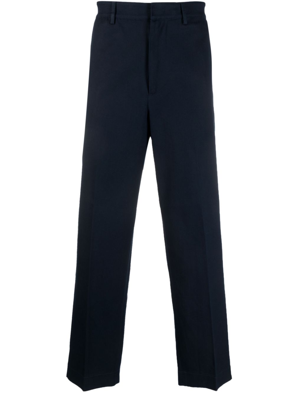 Middernachtblauwe Department 5 pantalon met rechte pijp en vlakke voorkant