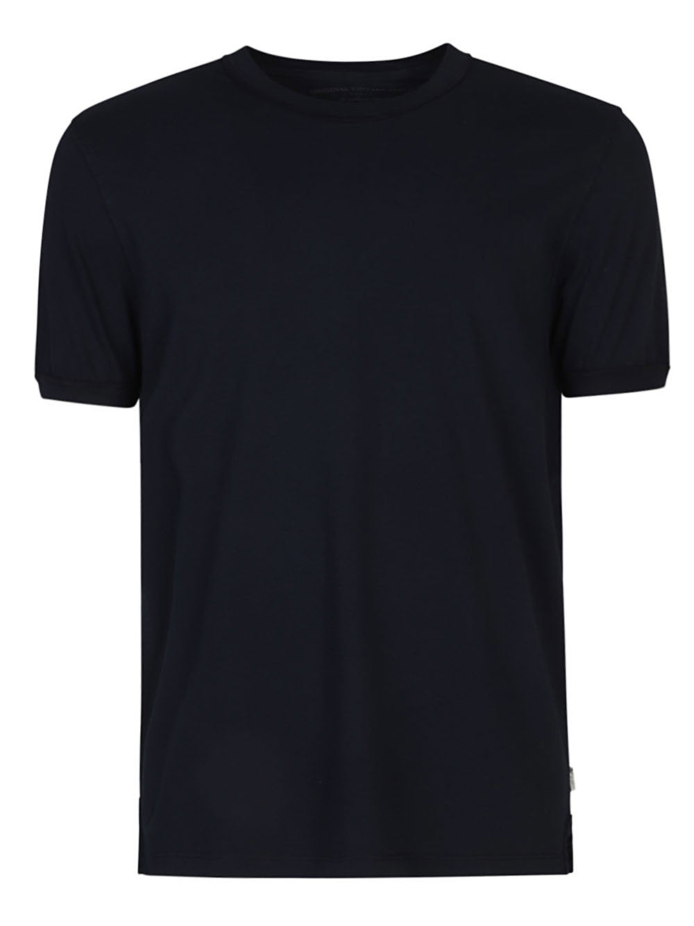 Original Vintage Cleve Garment Dyed Katoenen T-Shirt Navy Topwear Original Vintage