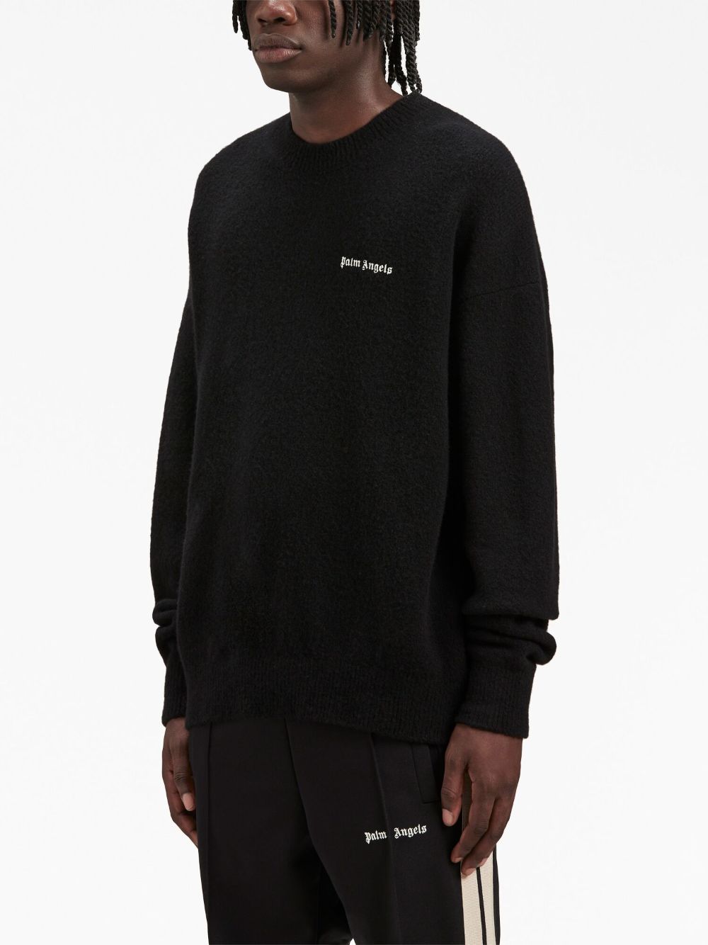 Palm Angels Classic Logo Sweatshirt Black-thumbmail-3
