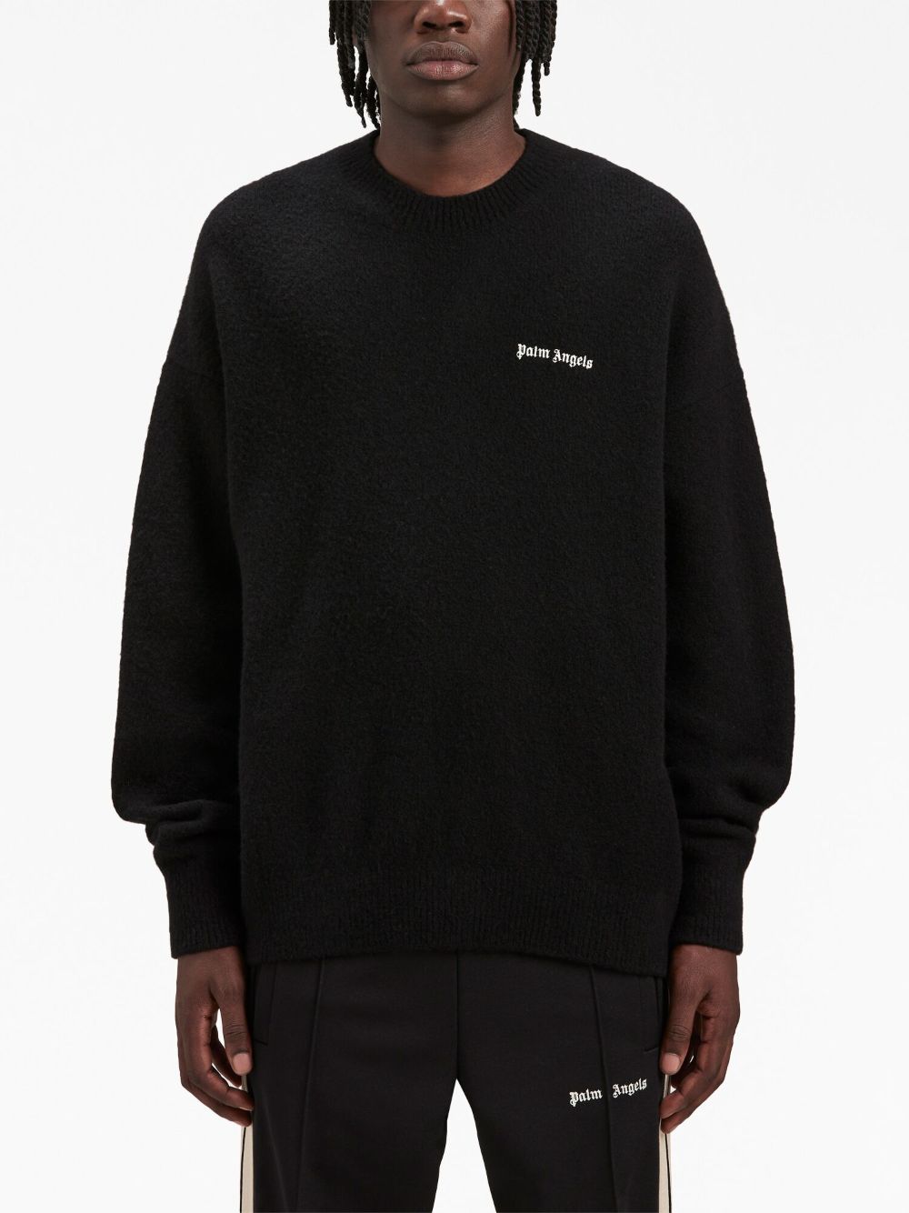 Palm Angels Classic Logo Sweatshirt Black Topwear Palm Angels