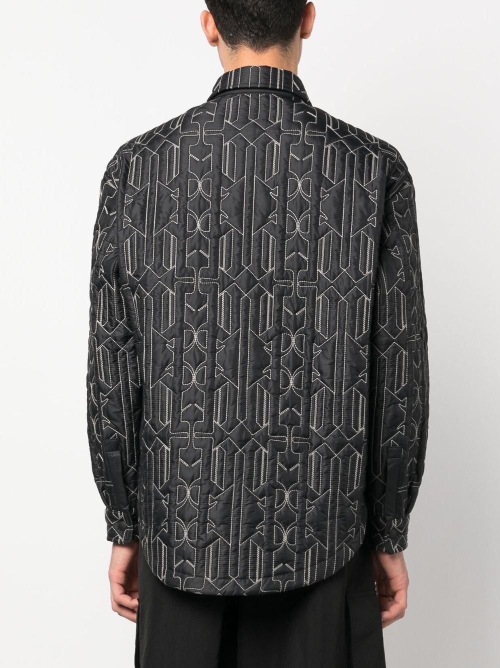 Palm Angels Monogram Shirt Grey-thumbmail-5