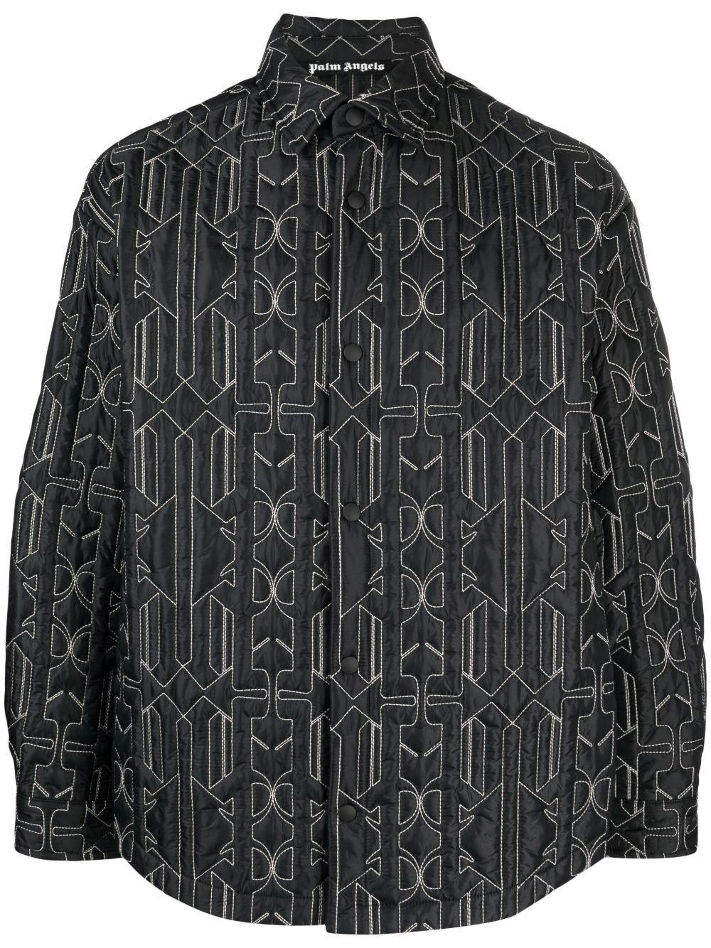 Palm Angels Monogram Shirt Grey