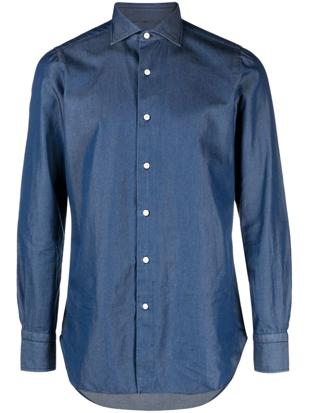 Finamore 1925 Napoli Shirt Denim Blue