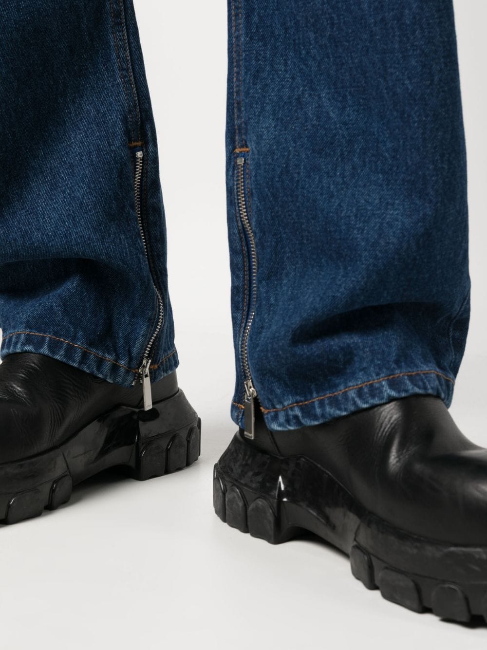 Off-White High-waisted Straight Jeans Blue-thumbmail-2