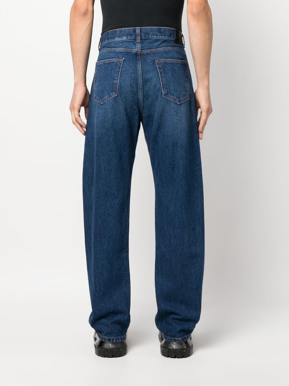 Off-White High-waisted Straight Jeans Blue-thumbmail-4