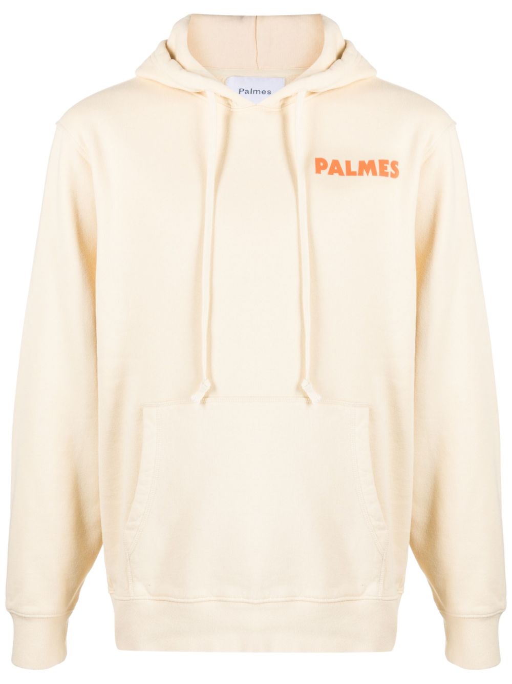 Palmes Logo Organic Recycled Cotton Fleece Hoodie Naturel Topwear Palmes