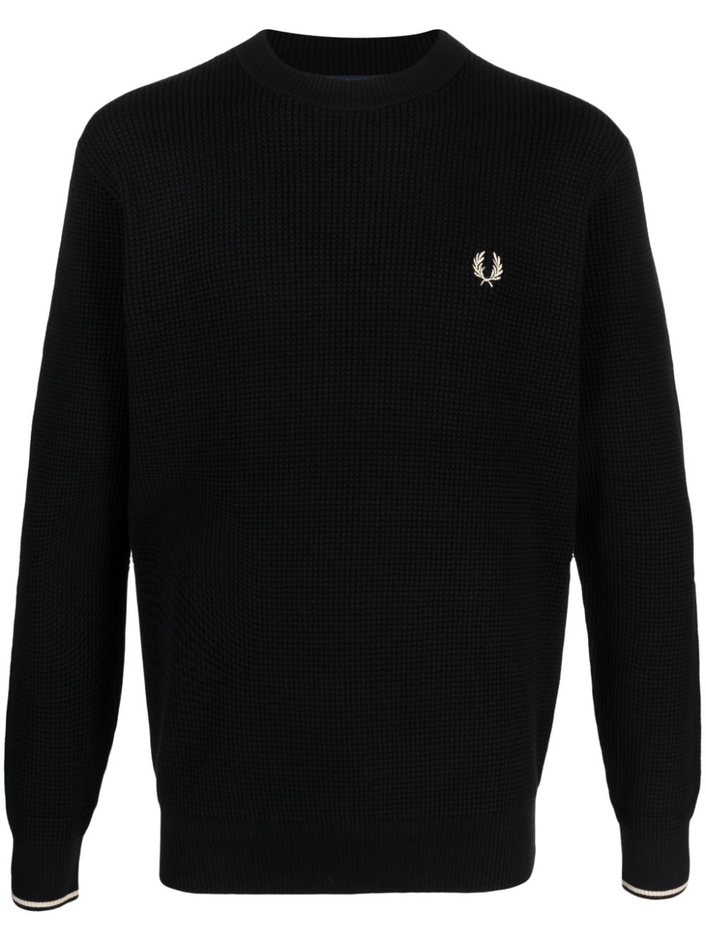 Fred Perry Classic Crew Neck Jumper Black
