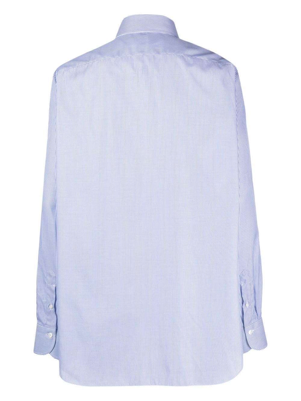 Finamore 1925 Napoli Napoli 170 a Due Striped Dress Shirt Blue-thumbmail-2