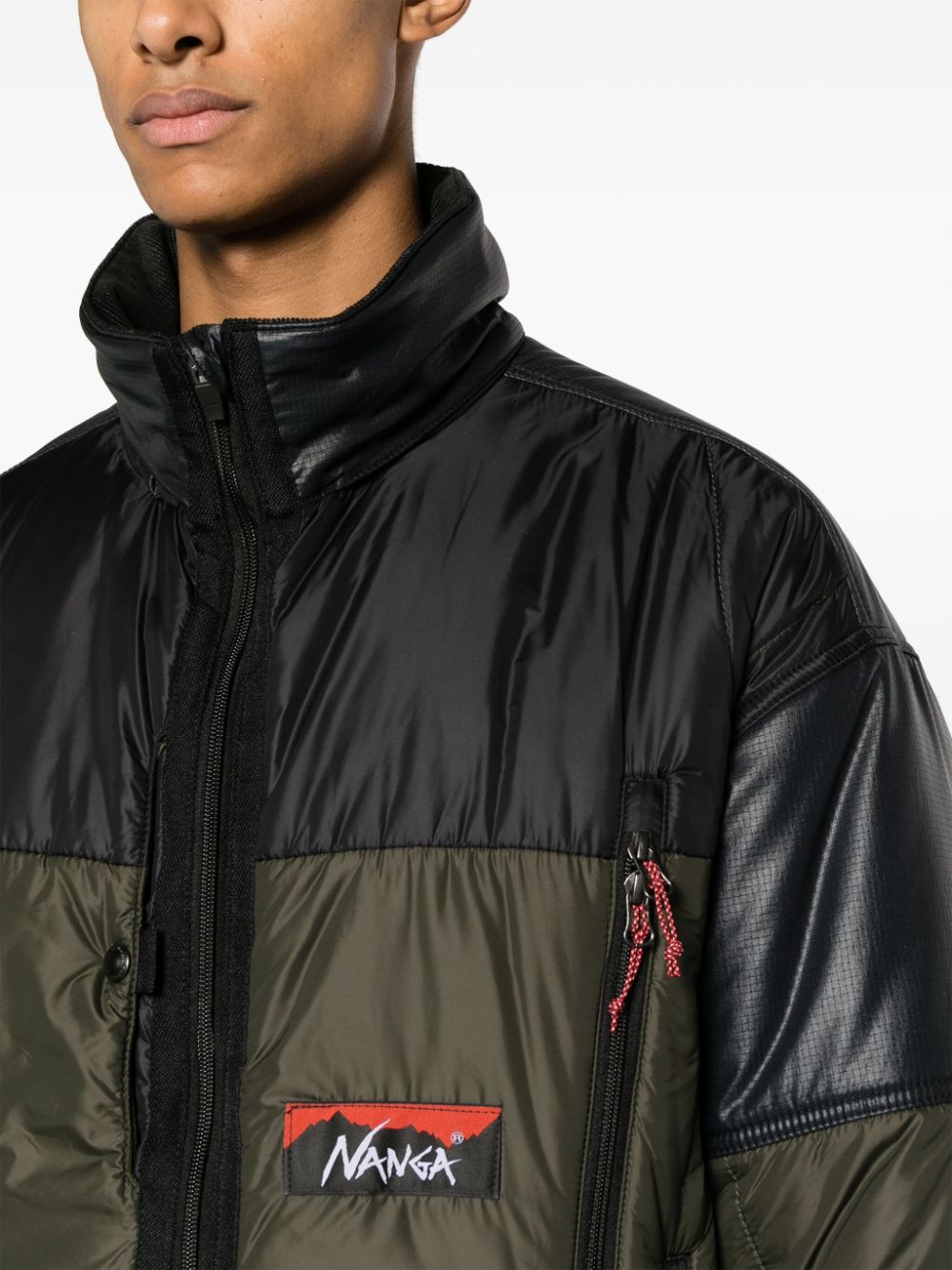 Junya Watanabe MAN x Nanga Donsjas Zwart Kaki Jackets Junya Watanabe