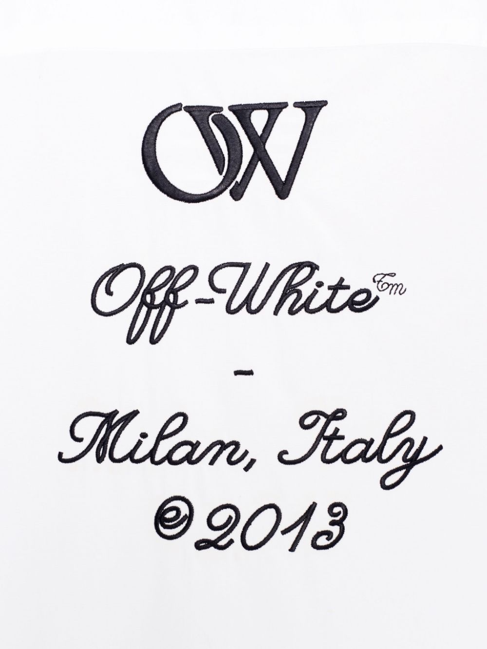 Off-White OW Embroidered Formal Shirt White-thumbmail-4