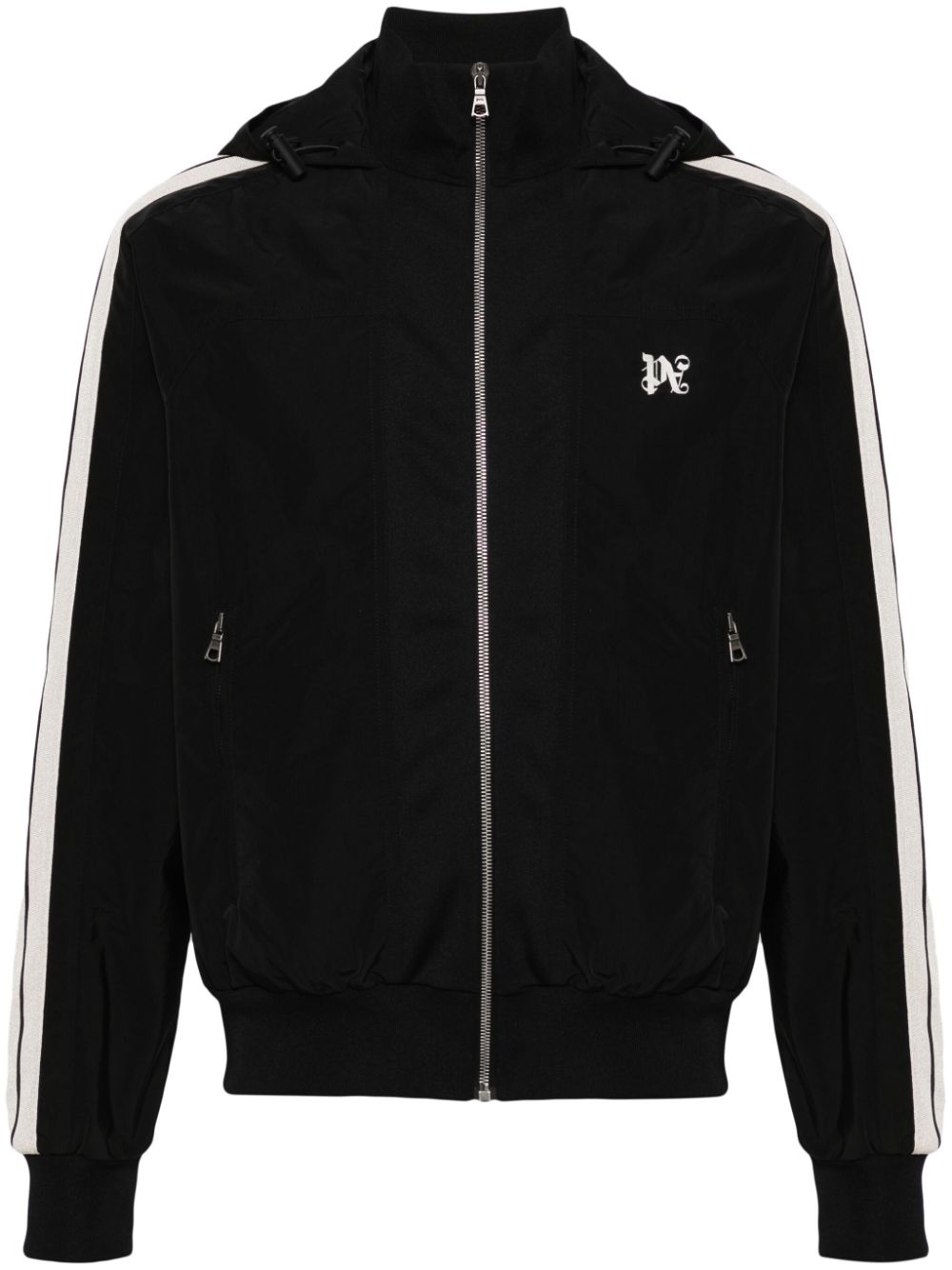 Palm Angels Classic Track Jacket Hooded Black White