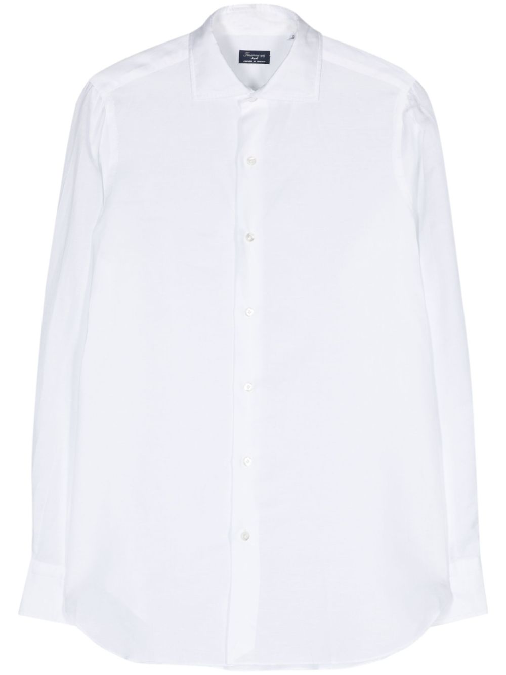 Finamore 1925 Napoli Cotton and Linen Blend Shirt White Shirts Finamore 1925 Napoli