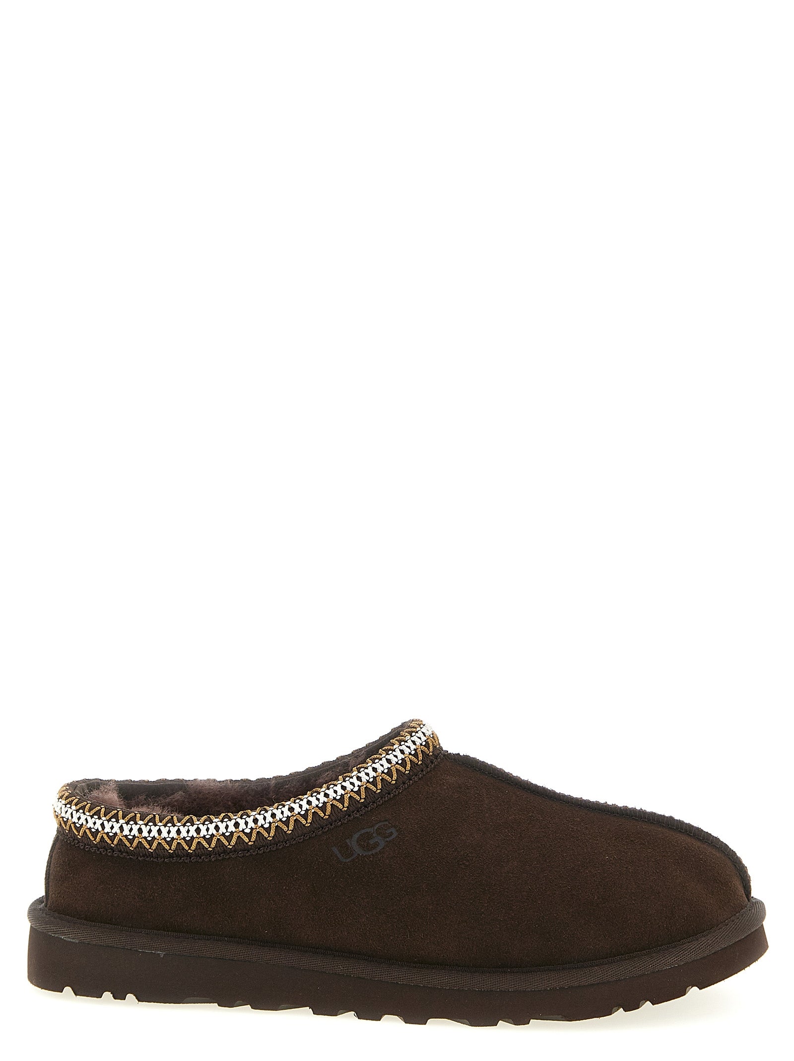 UGG Tasman II suède pantoffel Dusted Cocoa buitenzijde
